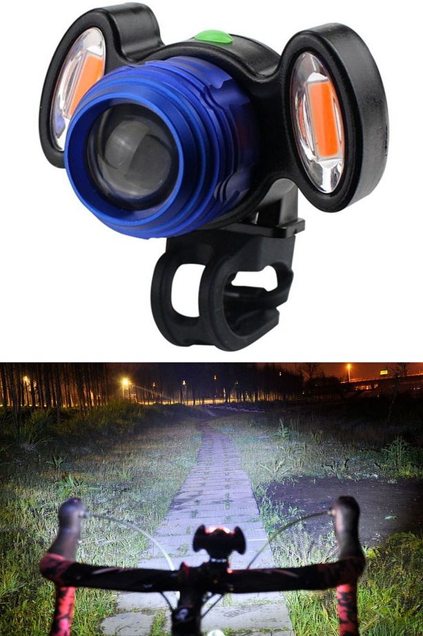 Şarjlı Bisiklet Ön Lambası Led Yol Görme Far Lamba Universal Bisiklet Farı Profesyonel Kaliteli Pro - 8