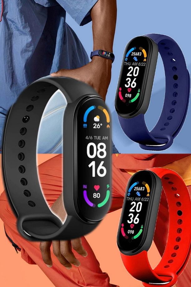 Ios & Android Uyumlu Bluetooth Pro Akıllı M6 Smart Bant Saat Bildirim Whatsapp Nabız Saat Waterproof - 7