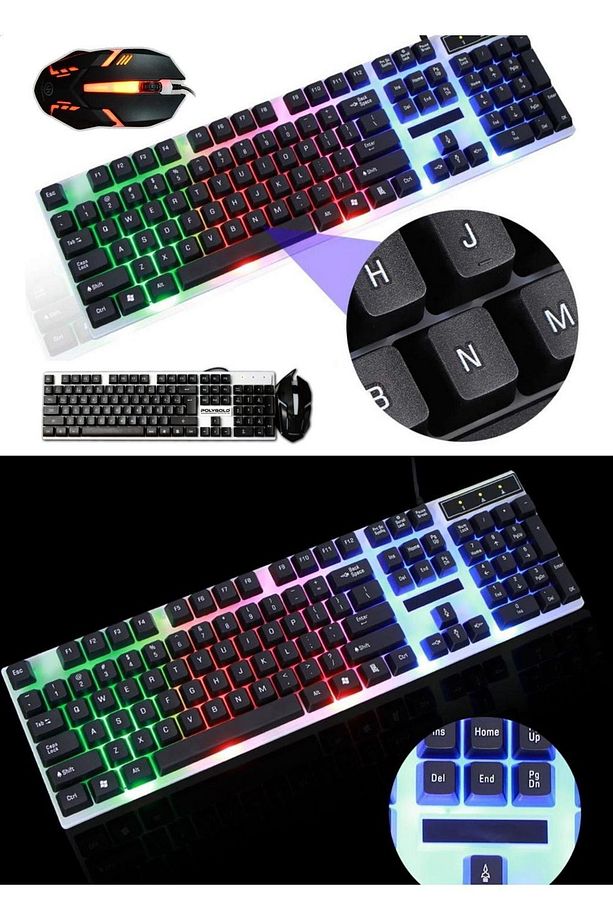Oyunlarda Üstün Performans Ergonomik Klavye Ve Fare Seti Yüksek Hassasiyet En Iyi Oyun Deneyimi Game - 8