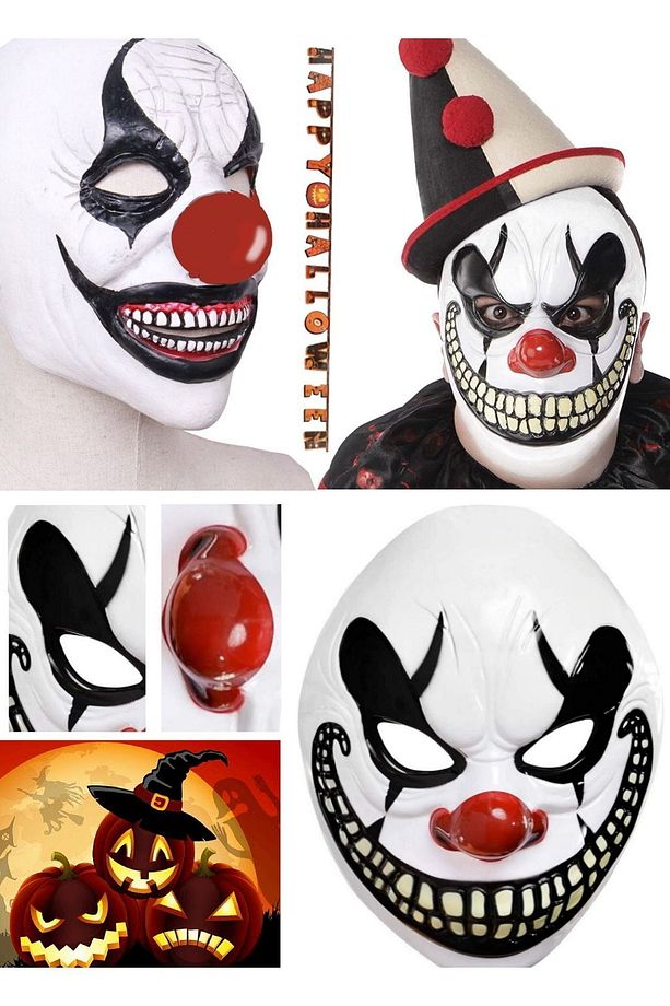 Freak Show Joker Maske Korkunç Joker Kostümü Freak Show Joker Maske Yetişkinler Ve Çocuklar Için - 1