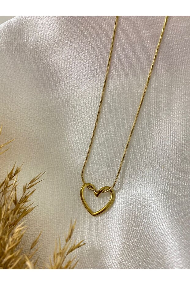 Spiral Heart Model Steel Necklace