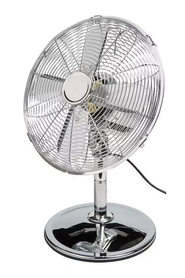 Krom Masa Üstü Vantilatör Salınımlı 3 Kademeli Vantilatör 30cm Çap Nc009 - 3