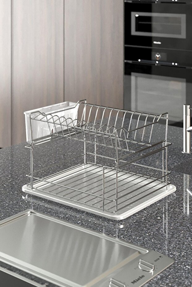 İKİ KATLI MODÜLER TABAKLIK BULAŞIKLIK KROM KB010 - 3