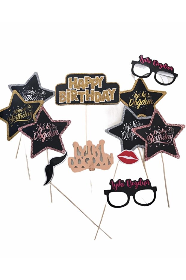 12 Pieces Happy Birthday Speech Card Set