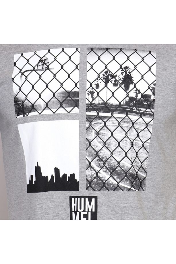 HMLEDOARDO  T-SHIRT S/S Gri Erkek Kısa Kol Tişört 100581077 - 4