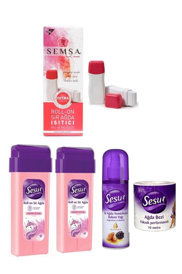 Roll-on Kartuş Ağda Ağda Makinesi Isıtıcısı Ağda Bezi Hassas Cilt Ağda Temiz.yağı Eko Set - 1