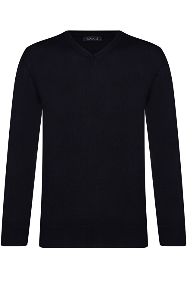 V Yaka Erkek Triko Kazak - 4