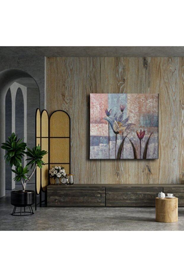 Çiçekli Kanvas Tablo - 3