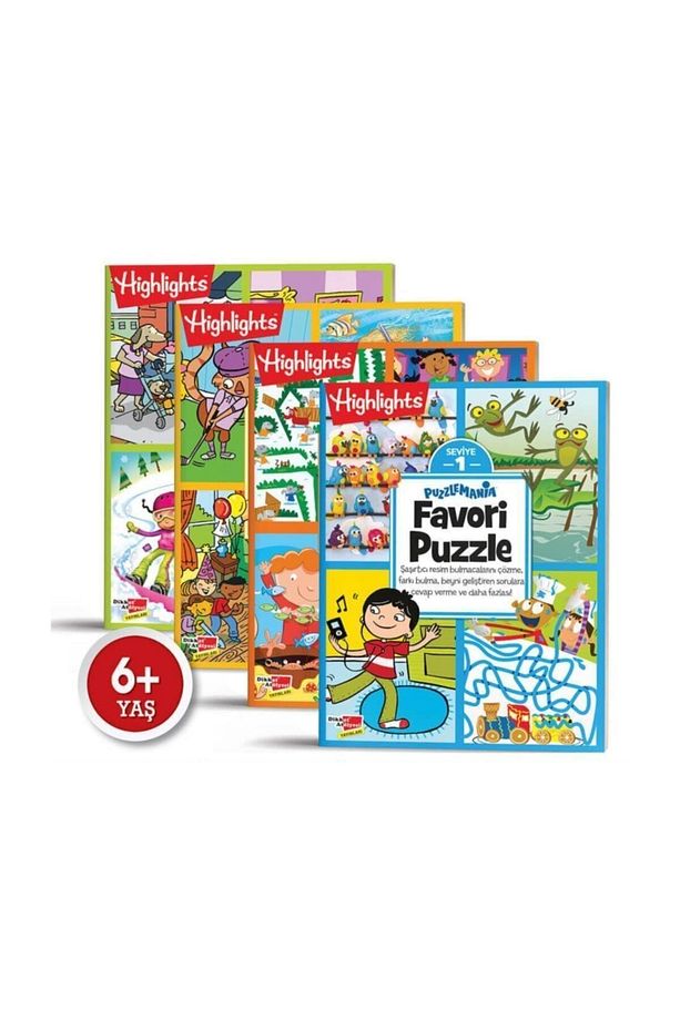 Highlights Favori Puzzle 4'lü Set Eğlenceli Çocuk Etkinlik Kitabı - 1