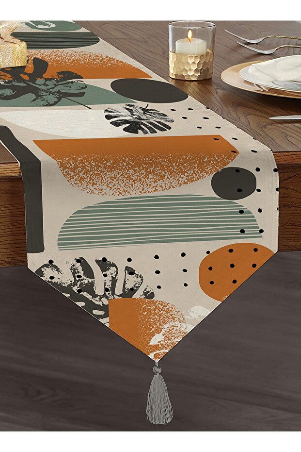 ورقة الباستيل خلفية نمط الطباعة الرقمية تصميم خاص معنقدة الشنيل مثلث عداء - 1