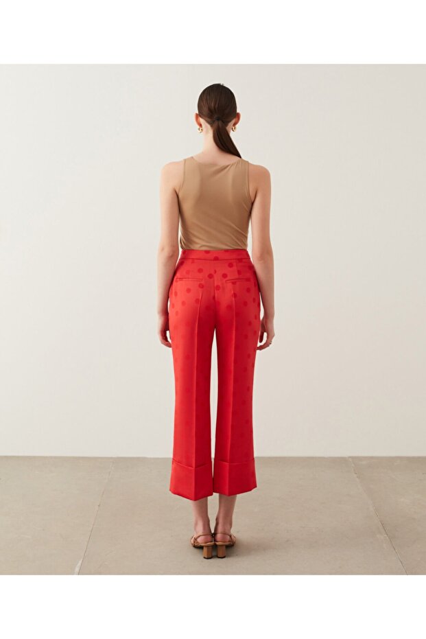 Polka Dot Pattern Trousers - 5