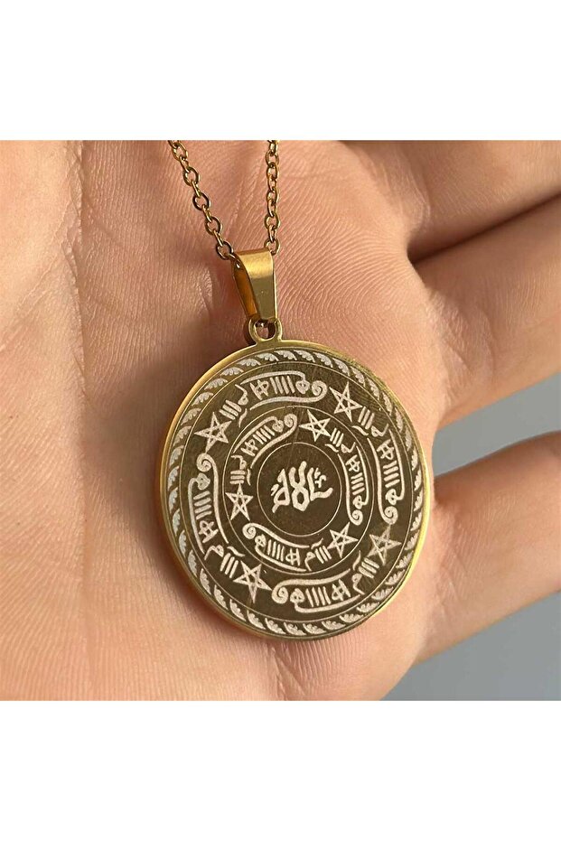 Celcelütiye Vekfi Written Steel Necklace
