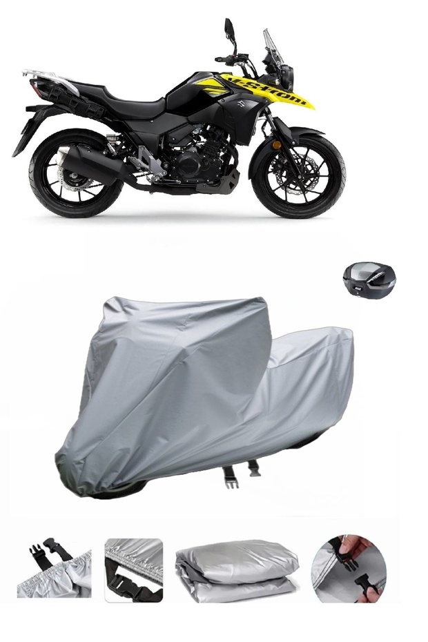 حقيبة خلفية متوافقة مع دراجة سوزوكي V-Strom 250، غطاء دراجة نارية سميك للغاية