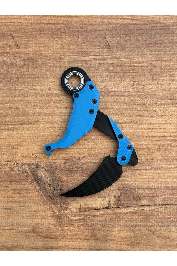 Gravity Karambit Rulmanlı, Plastik - Siyah Mavi (Rulmanlı) - 4