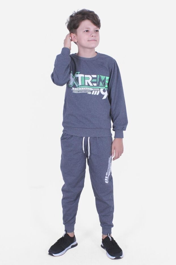 ROUND COLLAR BASIC BOY'S TRACKSUIT - 3