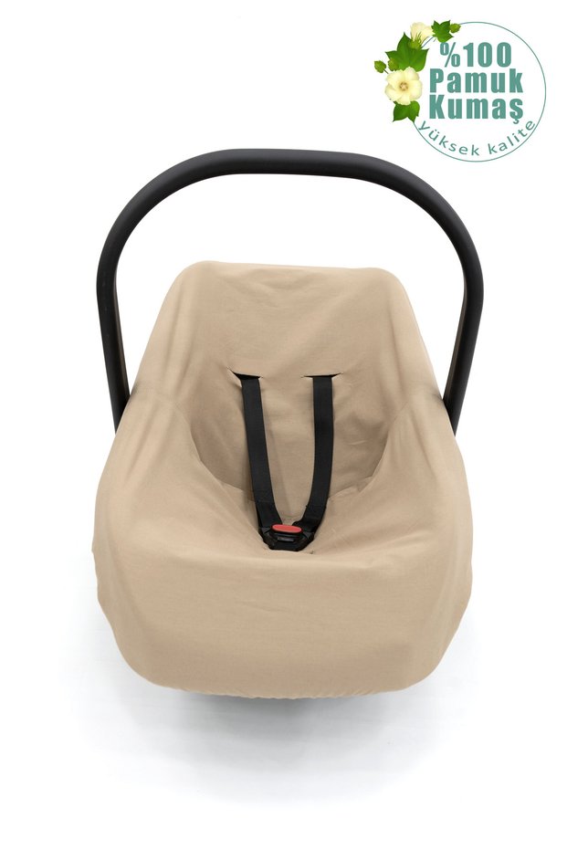 Baby stroller sheet, standard size, elastic waist baby car seat cover, morremix series, cappuccino