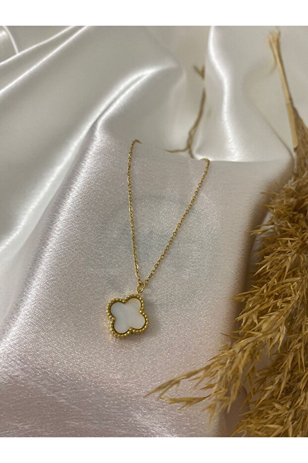 Yonca Model Çelik Kolye - 1