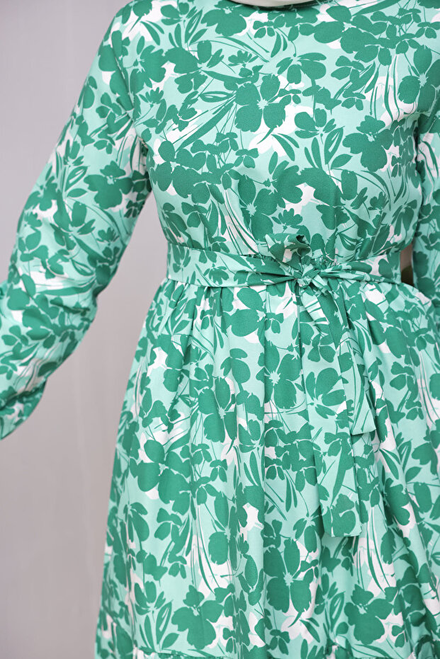 Zelené šaty se vzorem 451 - 3