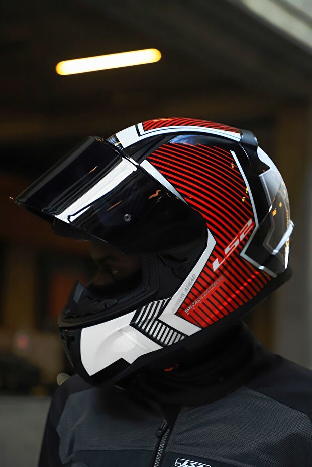 RAPID 2 EXTRA BEYAZ KIRMIZI KASK - 8