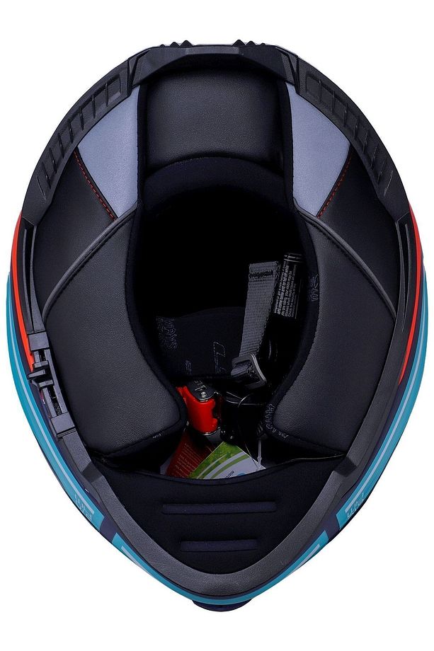 Storm 2 Slant Mat Mavi Turuncu Kask - 5