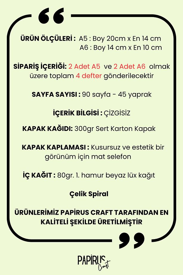 Spiralli Defter -| 2 Adet | Çizgisiz | A5 | Çelik Spiral | 90 Sayfa | Sert Karton Kapak - 2