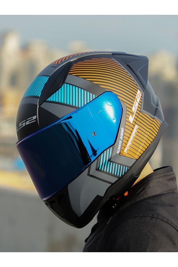 RAPID 2 RACE EXTRA MAT GRİ-NEON TURUNCU KASK - 3