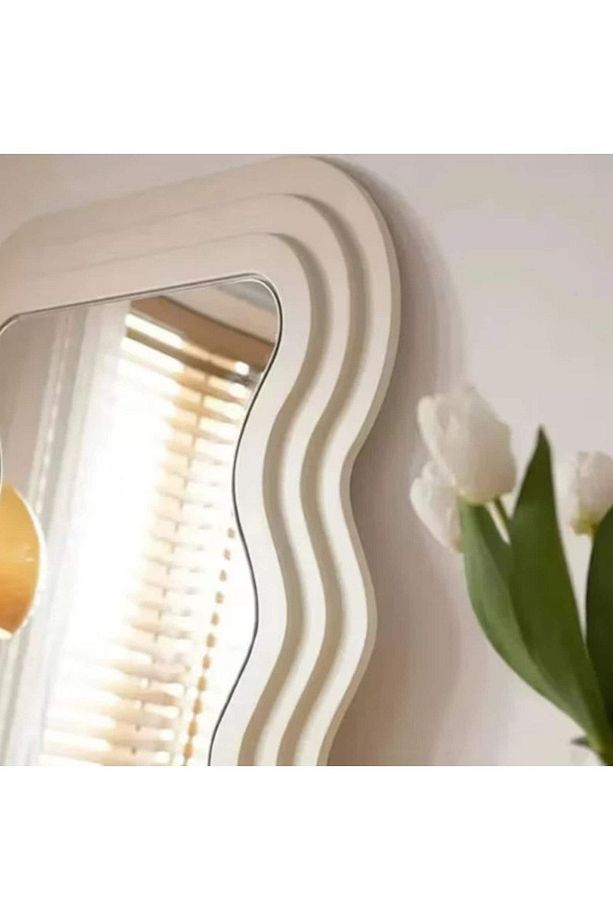 200 cm Dalga Desenli Dekoratif Duvar Boy Aynası - 4