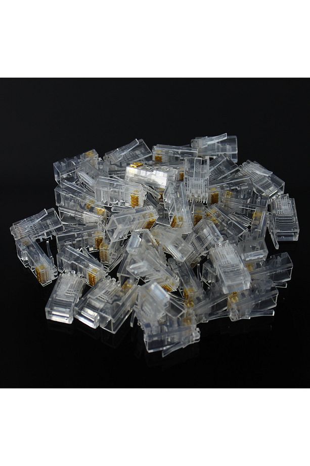 10 ADET - Yeni Nesil Jak Cat7/cat6 Rj45 Konnektör 10 Lu Paket Cat6 Ez Plug - 2