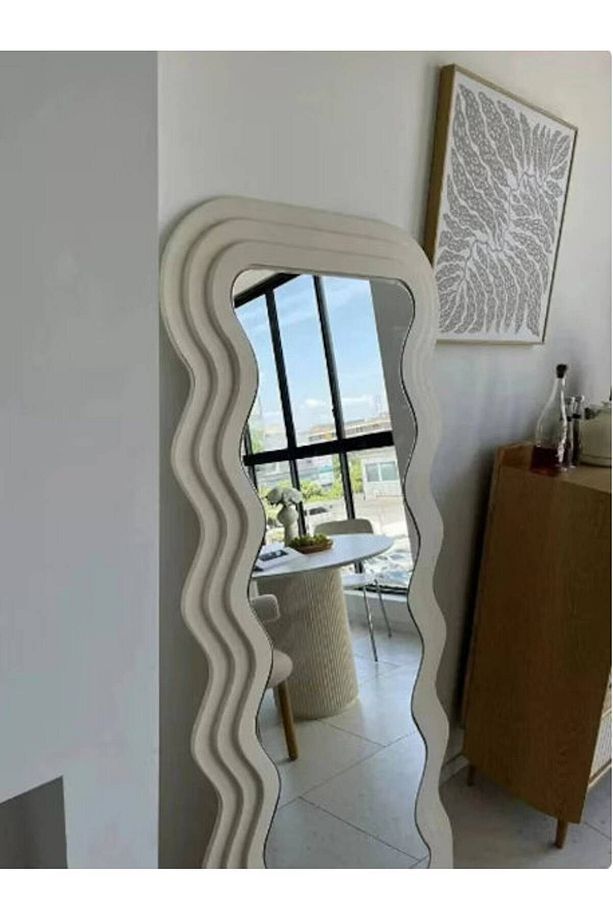 200 cm Dalga Desenli Dekoratif Duvar Boy Aynası - 2