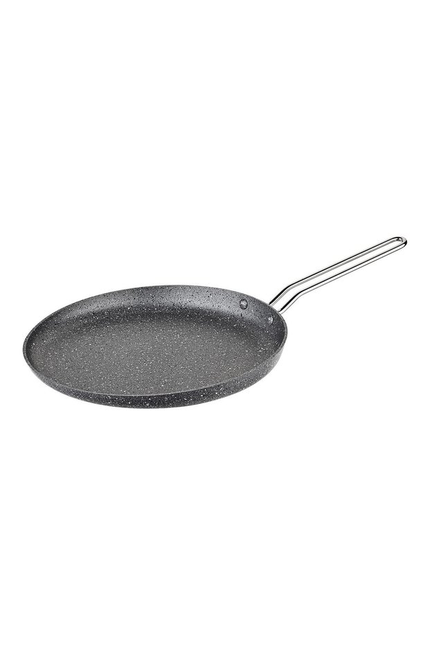 3234 - One-Piece, Bio Granite, Ergonomic, Non-Stick 26 cm Crepe Pan, Grey Body, Platinum Detail