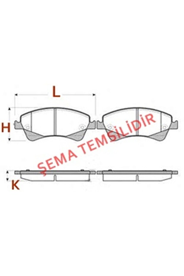 Ford Ranger 2.5cc 4x4 99-11 Mazda B2500 2.2-2.5cc 4X4 99-06 Mazda BT50 2.5 4x4 06-11 Ön Fren Balata - 2