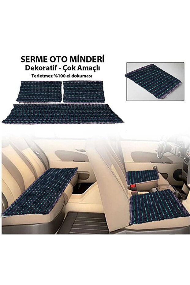 Serme Car Seat Cover - Cushion 3 Pieces Quality Rug Woven