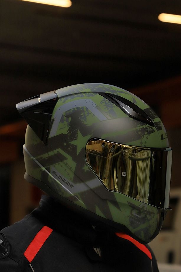 RAPID 2 THUNDER RACE BIRDS MAT YEŞİL-SİYAH-GRİ KASK - 6
