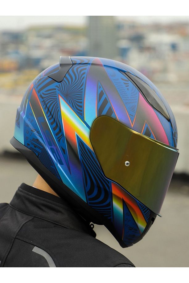 Rapıd 2 optık mat mavi-Mor kask - 6