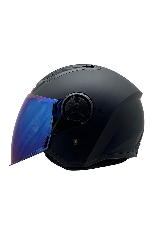 AIRFLOW 2 MAT SİYAH KASK MAVİ CAM - 1
