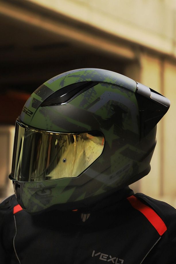 RAPID 2 THUNDER RACE BIRDS MAT YEŞİL-SİYAH-GRİ KASK - 5