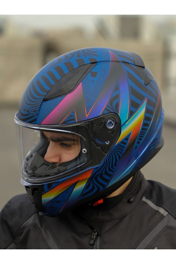 RAPID 2 OPTIK MAT MAVİ-MOR KASK - 2