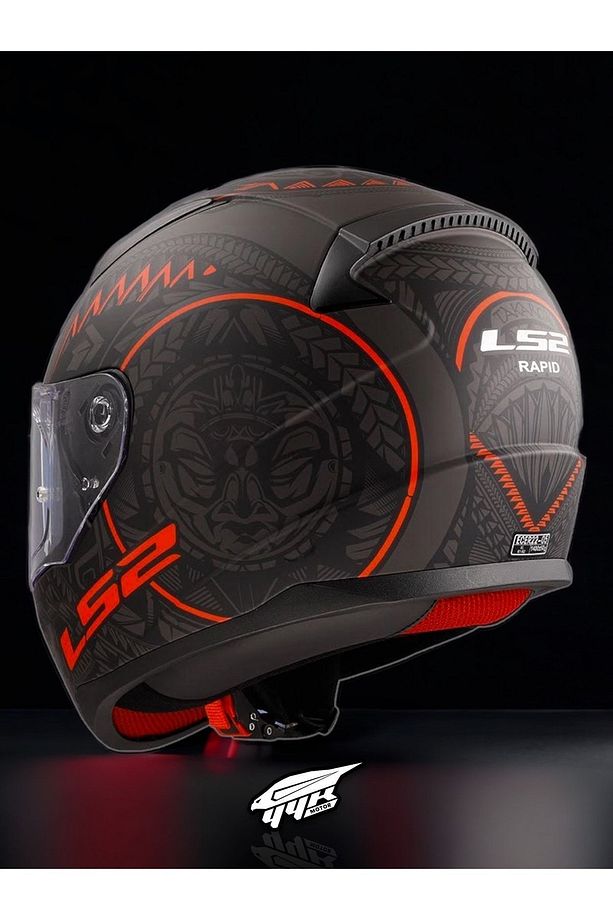 Rapid 2 Takaroa Mat Siyah-kırmızı Kask - 2