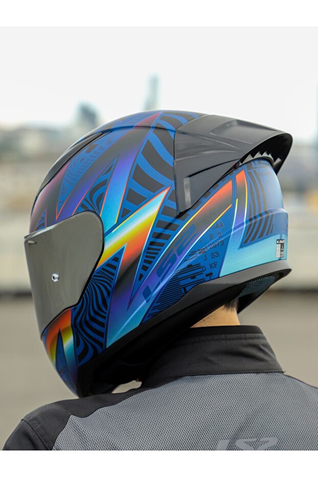 RAPID 2 RACE OPTIK MAT MAVİ-MOR KASK - 3