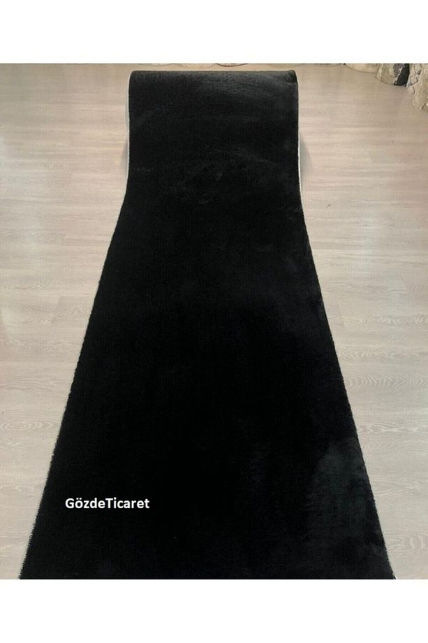 Siyah Kaymaz Taban (non-slıp Base) Jel Yolluk Post(peluş) Halı - 1