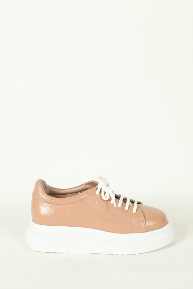 Women's Camel Genuine Leather Sneakers