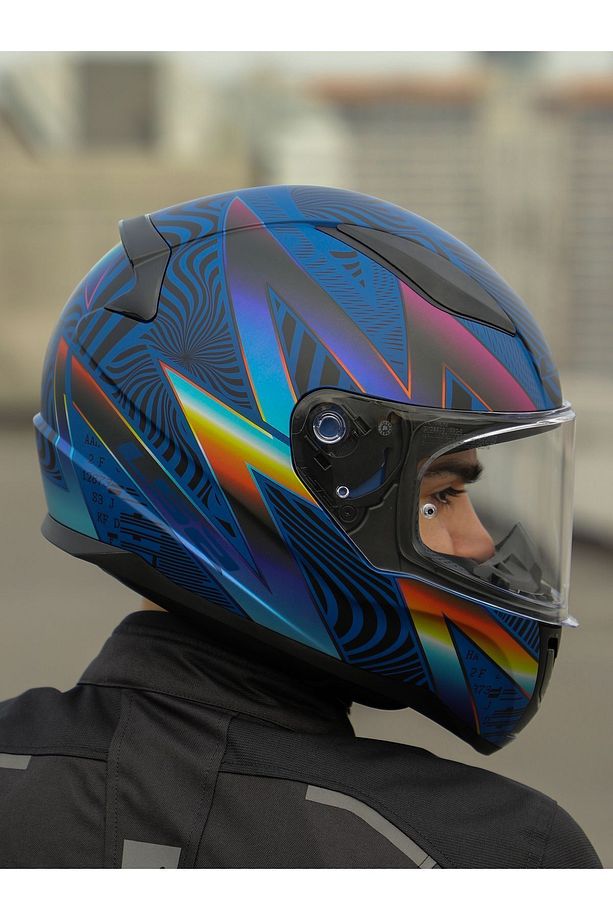 RAPID 2 OPTIK MAT MAVİ-MOR KASK - 7