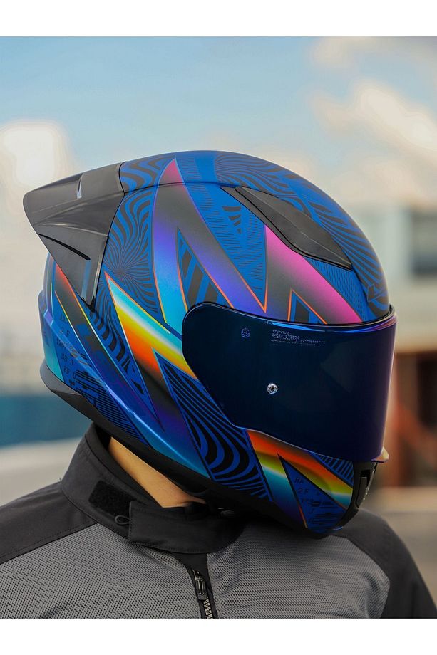 Rapıd 2 Race Optık Mat Mavi-mor Kask - 1