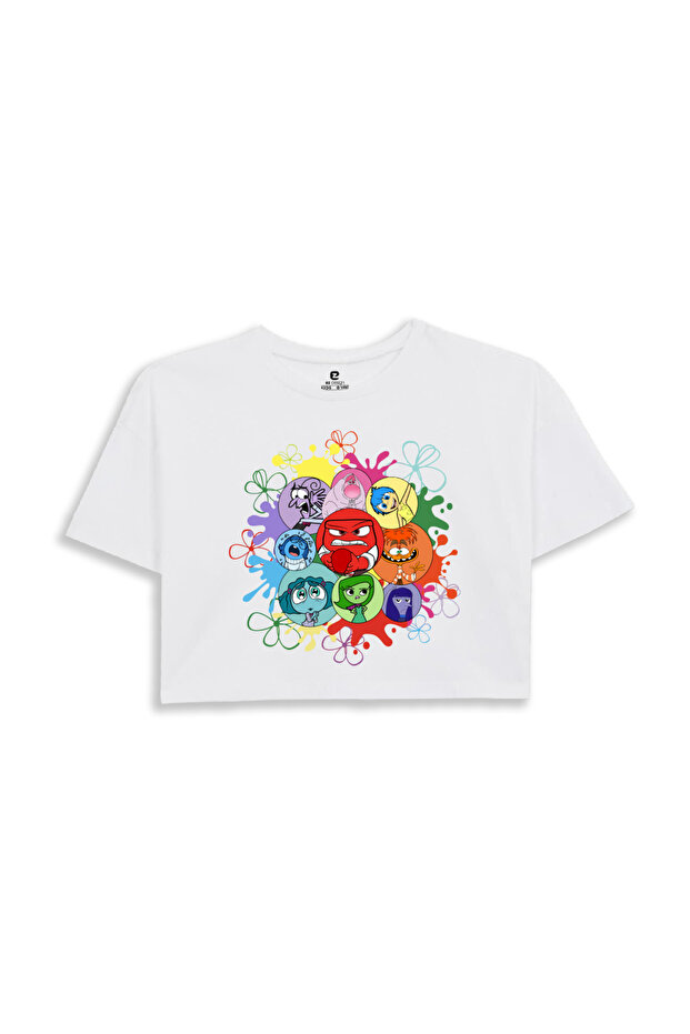 Reverse Face Printed Crop Tshirt