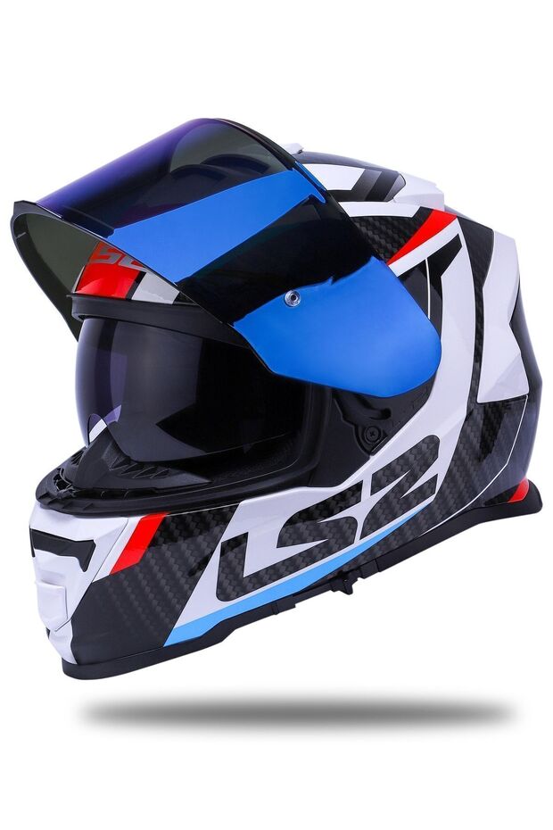 Storm 2 Racer Mavi-kırmızı Kask - 3