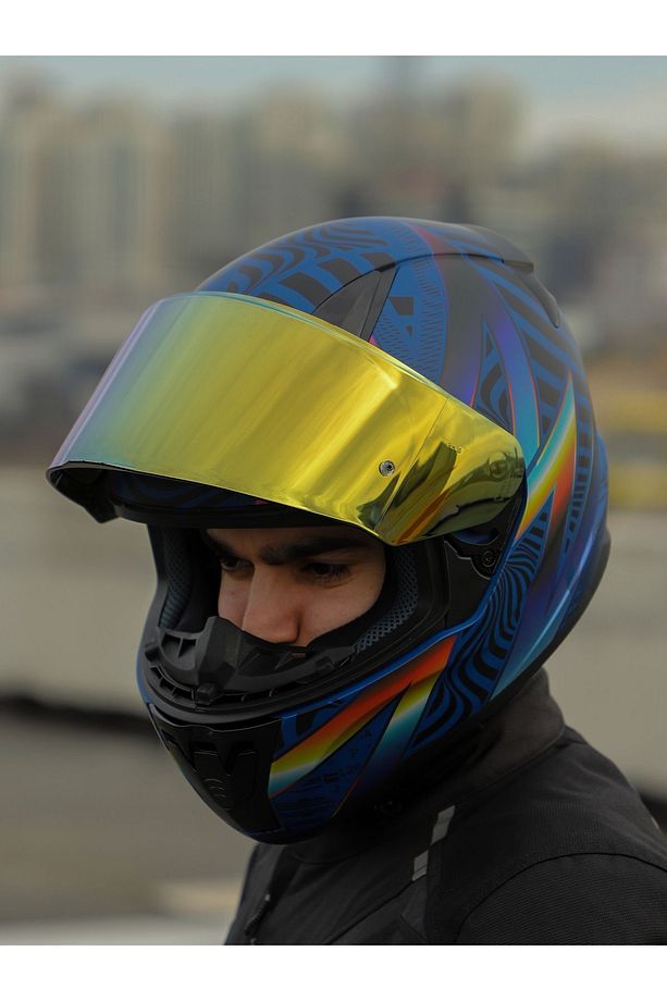 Rapıd 2 optık mat mavi-Mor kask - 8