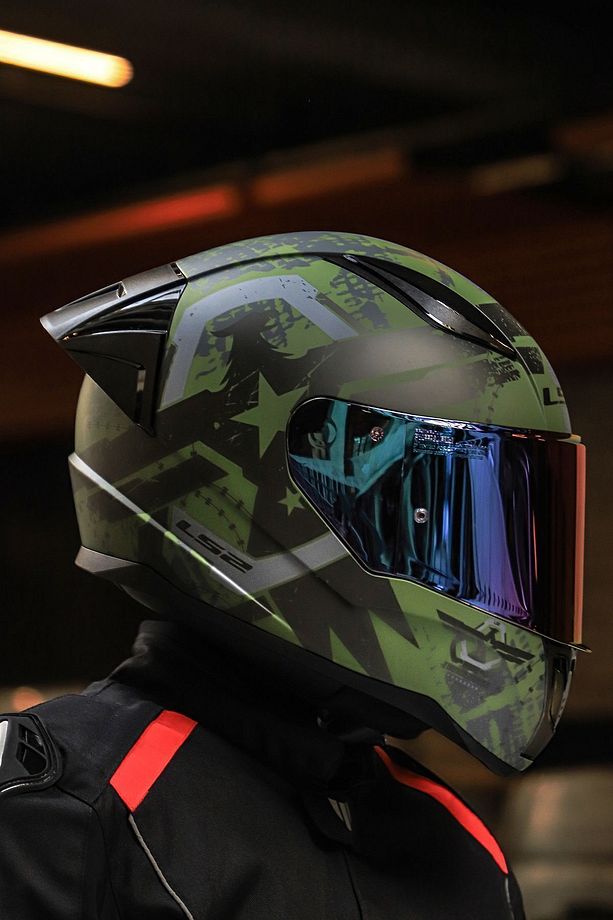 Rapıd 2 Race Thunder Bırds Mat Yeşil-siyah-gri Kask - 1