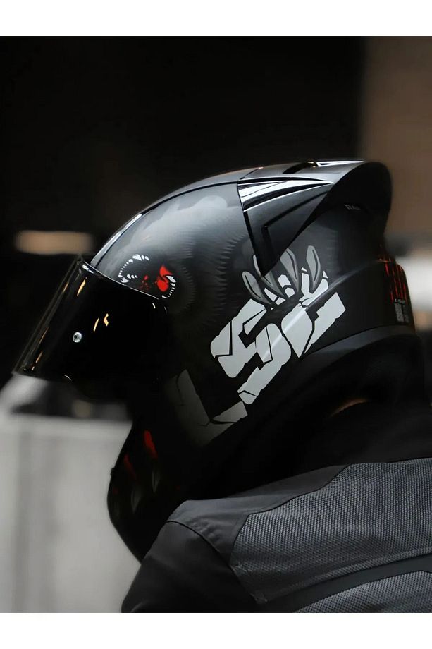 Rapid 2 Race Clawn Mat Siyah-gri-kırmızı Kask - 1