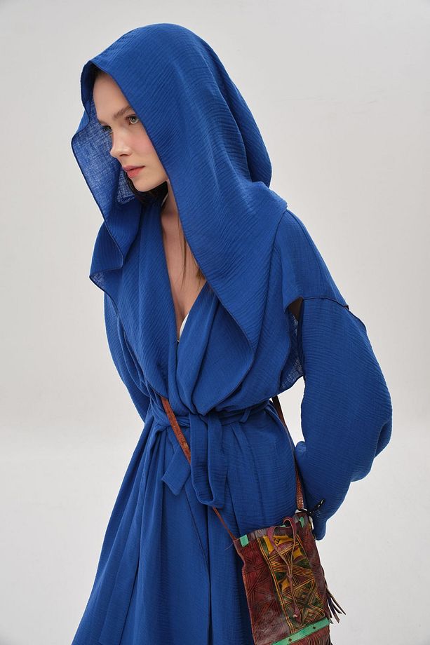 Kapşonlu Kaftan TEKS-00053 - 4