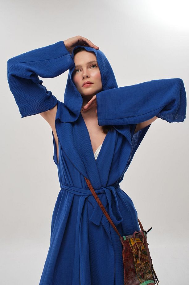Kapşonlu Kaftan TEKS-00053 - 5